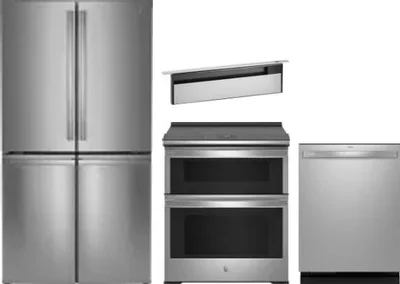 4 Piece Package Includes Refrigerator, Range, Hood And Dishwasher